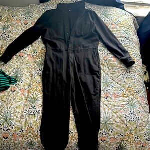 PAIGE Black Jumpsuit Classic Straight-Leg Design